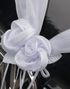 2 stk Hvite Organza Girlander med Roser 180 cm