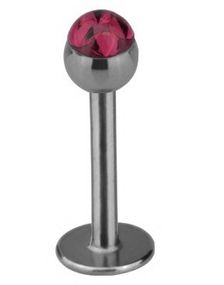Labret med Glitrende Rosa Stener
