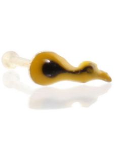 Tadpole Yellow - Nesepiercing i Ekte Sølv 925S