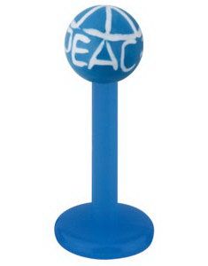 Labrett with Peace Mark - Blue/White