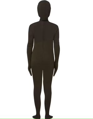 B-VARE! Svart Heldekkende Drakt Barnekostyme 12-14 År