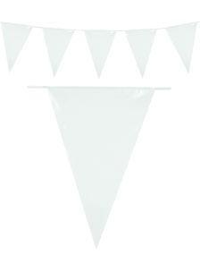 Hvitt Banner med Store Vimpel Flagg 10 meter 