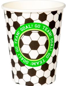 8 stk Fotball Pappkopper 250 ml