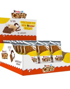 30 stk Kinder Cards - Kjeks med Kindersjokolade - Hel Eske 768 gram