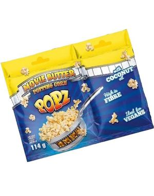 Popz Popcornkit med Kokosolje Smaksatt med Smørsmak 114g - Vegansk