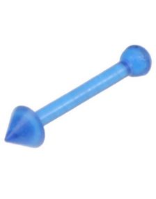 Rett Blå Nesepiercing med Spike