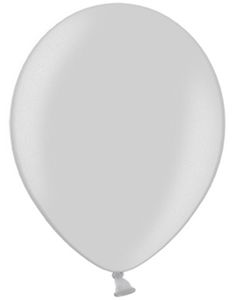 10 stk 27 cm - Metallisk Sølvfarget Ballonger