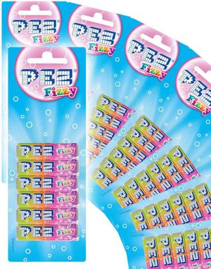 18 stk 6 Pakninger Pez Fizzy Mix Refills 918 gram