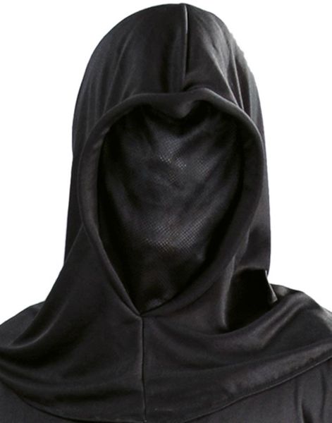 Svart Maske med Hette