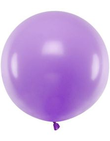 Lavendel Blå Pastellfarget Rund JUMBO Ballong 60 cm