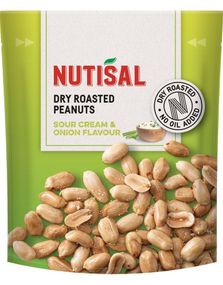 Nutisal Dry Roasted Peanuts Sourcream & Onion - Ristede Peanøtter 175g