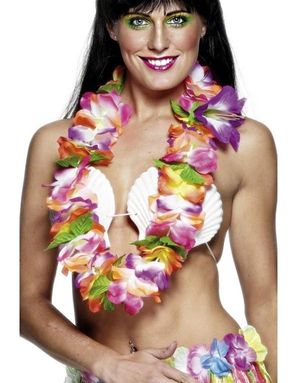 Hawaii Krans - Grønn/Lilla/Orange/Rosa/Gult