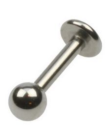 Silver Ball Labrett Piercing