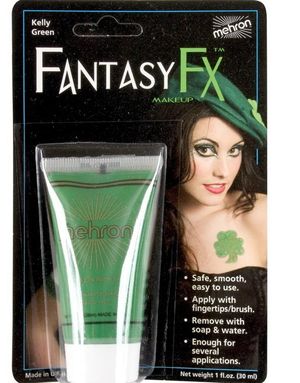 Kelly Green Fantasy F-X Makeup - 30 ml Vannbasert Mehron Ansikt og Kropssminke