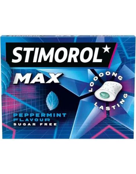 Stimorol Max Splash Peppermint - Tyggegummi med Spearmintsmak og Fyll 19,8 g