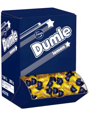 3 kg Dumle Lemon Godteriautomat med Sjokoladetrukket Karamellbiter - 394 stk