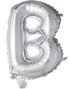 JUMBO Sølvfarget Bokstavballonger A-Z - 102 cm
