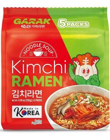 5 stk GARAK Kimchi Ramen - Hel Pakke 5x130 gram (Korea Import)
