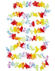Hawaii Girlander med Fargerike Blomster 3 Meter