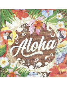 20 stk Servietter 16x16 cm - Aloha
