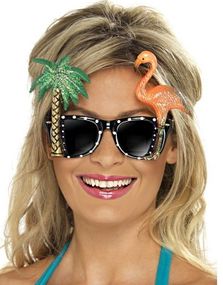 Wayfarer Briller med Hawaii Theme - Party Briller