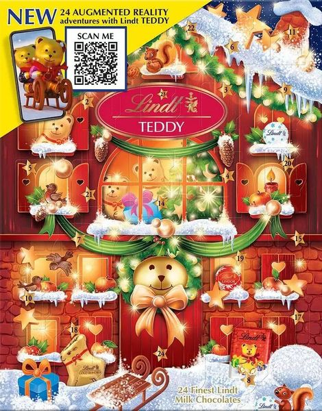 Lindt Teddy Bear Sjokolade Adventskalender