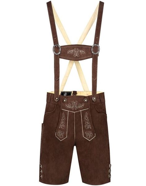 Brun Skinnimitert Lederhosen til Mann