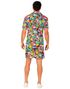 Blomstrete Hawaii Skjorte og Shorts med Hodeskaller