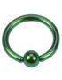 Metallic Grønn Ball Closure Ring Piercing
