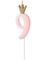 Velg Blant Tallene 0-9 - Rosa Kakelys med Gullkrone 9,5 cm