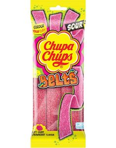 Chupa Chups Sour Belts - Sure Jordbærbelter 90 gram