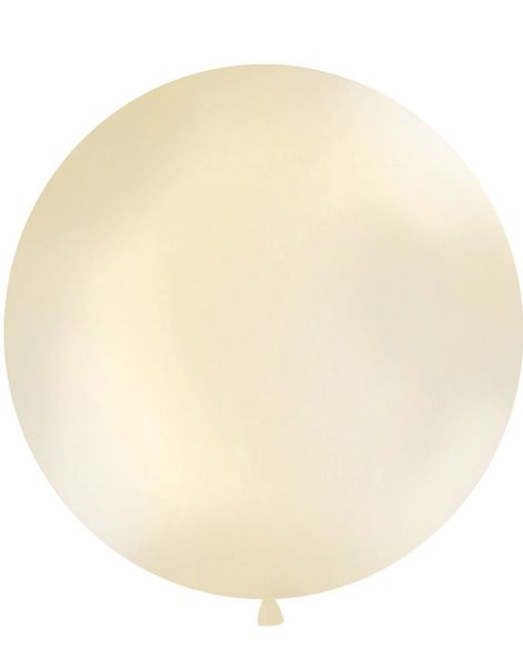 KREM Pastellfarget Rund JUMBO Ballong 1 meter