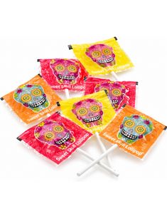 Skull Lollies - Hodeskalle Kjærligheter på Pinne med Fruktsmak 1,5 kg