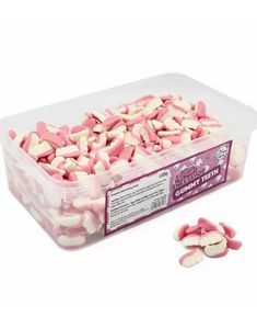 600 stk Sweetshop Gummy Teeth - Boks med Skum-Tenner 1,02 kg
