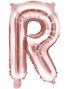 Rose Gullfarget Bokstavballonger A-Z - 35 cm 
