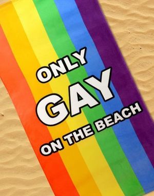 Only Gay On The Beach - Badehåndkle 76x152 cm