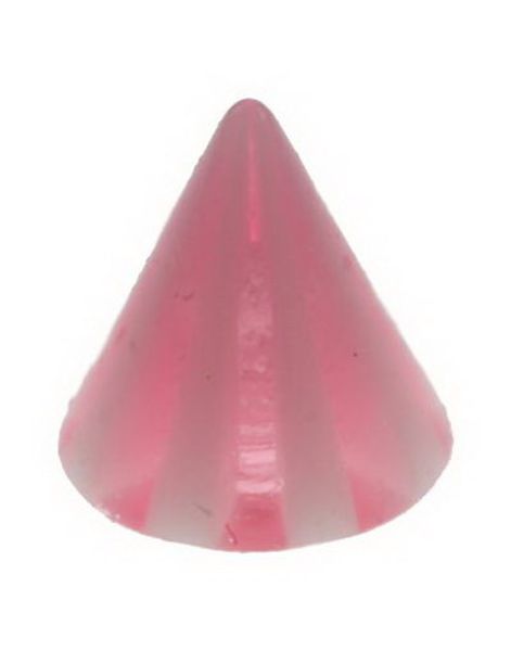 Stripete Spike Pink - 3 mm Akrylkule til 1,2 mm stang