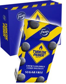 1776211200_120 stk Tyrkisk Peber Chewy Liquorice Pastilles - Sukkerfri Pastilleske med Myke Lakrispastiller - Hel Eske 0.8 kg