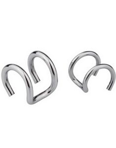 Double Lined Ear Cuff - Sølv