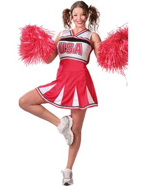 Amerikansk Cheerleader Damekostyme