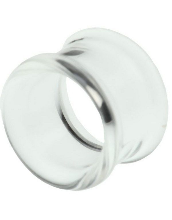 Beyoutifulthings Ohr Tunnel Alien Gesicht - Pyrex Glas Sattelverschluss