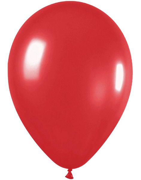 100 stk 23 cm MEGAPACK - Rød Metallic Ballonger