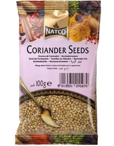 Coriander Seeds - Korianderfrø - NATCO 100 gram (India)