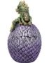 Dragonling Perch Box - Grønn Drage og Lilla Drageegg Beholder 14 cm
