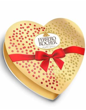 10 pack Ferrero Rocher Sjokoladekonfekt i Hjerteformet Gaveeske 125 gram