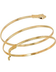 Slange - Gullfarget Armbånd Til Overarm