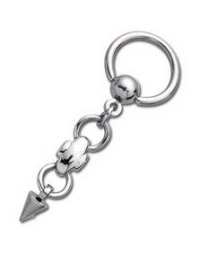 BCR Piercing med Hengende Spike - 1.6 x 10 mm