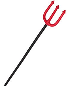 Rød Djevelgaffel i Plast 110 cm
