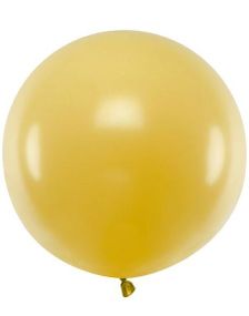 Gullfarget Pastellfarget Rund JUMBO Ballong 60 cm