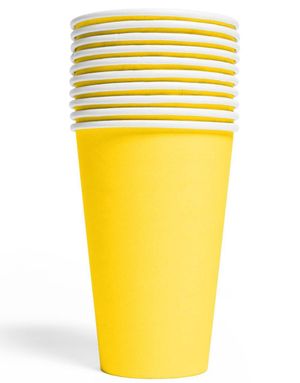 10 stk Gule Pappkrus 350 ml